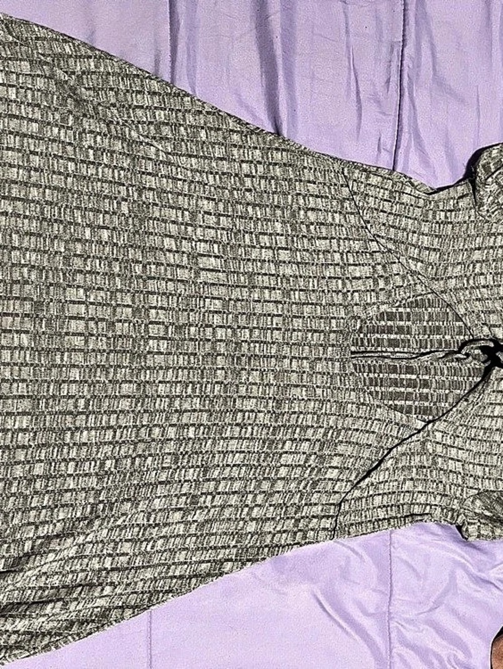 Gray & Black Geometric Midi Dress